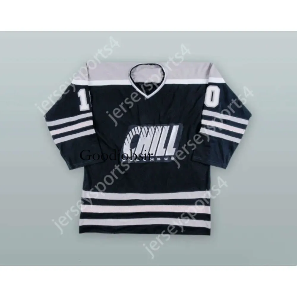 Gdsir personnalisé LEN SOCCIO 10 COLUMBUS CHILL maillot de HOCKEY noir nouveau haut Ed S-M-L-XL-XXL-3XL-4XL-5XL-6XL