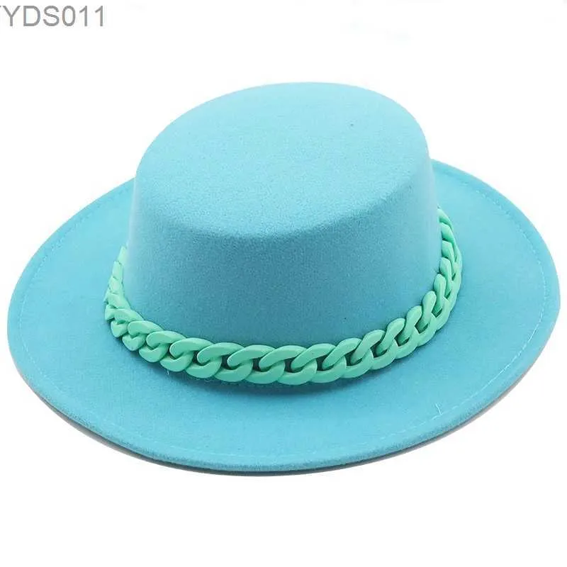 Weitkrempeln Hats Bucket New Damen Wolle Filz Hut weiße Fedoras für Hochzeitsfeier Schwein Pie Fedora Weiche Kissen Derby Stammes Basis YQ240403