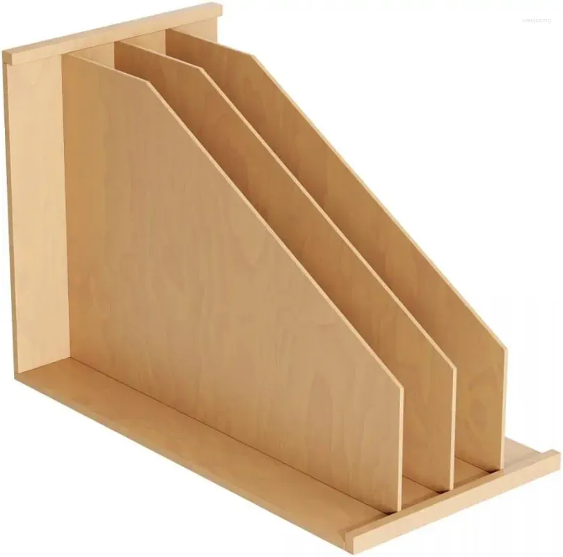 تخزين المطبخ TD3 منظم مقسم الدرج العمودي الخشبي مع 3 قسم لخزائن 15 بوصة