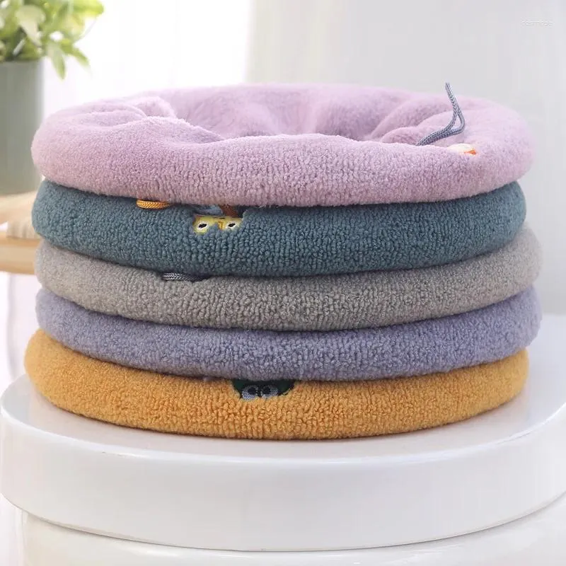 Toilet Seat Covers Portable Cushion Autumn And Winter Thickened Plain Knitted Warm Cover Cartoon Colorful Fresh