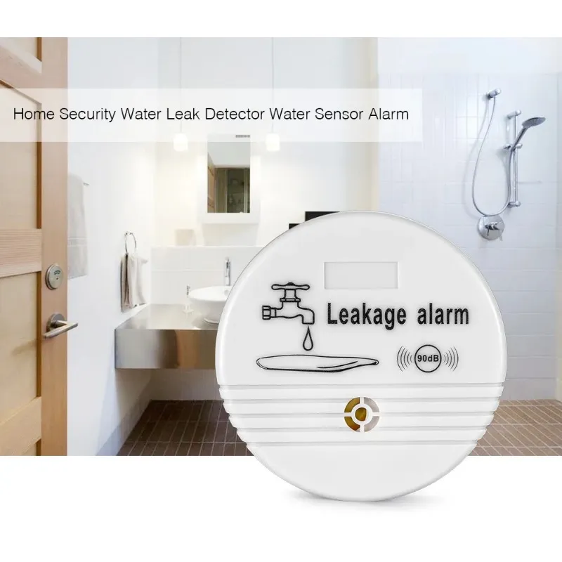 ESCAM 90db détecteur d'alarme de fuite capteur de fuite d'eau détecteur de fuite d'eau sans fil sécurité de la maison système d'alarme de sécurité à domicile