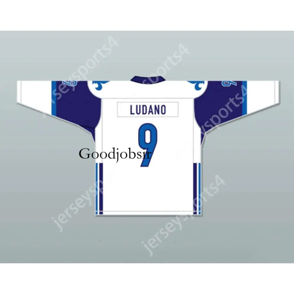 GDSIR Custom Mike Ludano 9 Le National de Quebec Away Hockey Jersey Lance ET Compte New Top Ed S-M-L-XL-XXL-3XL-4XL-5XL-6XL