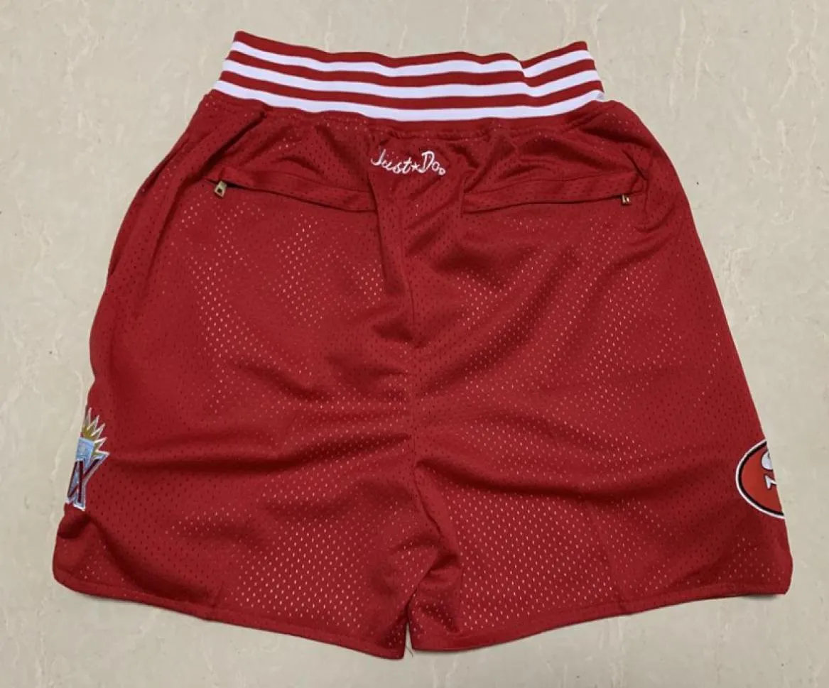 Yeni Şort Takımı Şort Vintage Futbol Şortu Fermuar Cep Koşu Giysileri 49 Kırmızı Renk Sadece Boyut SXXL9487980