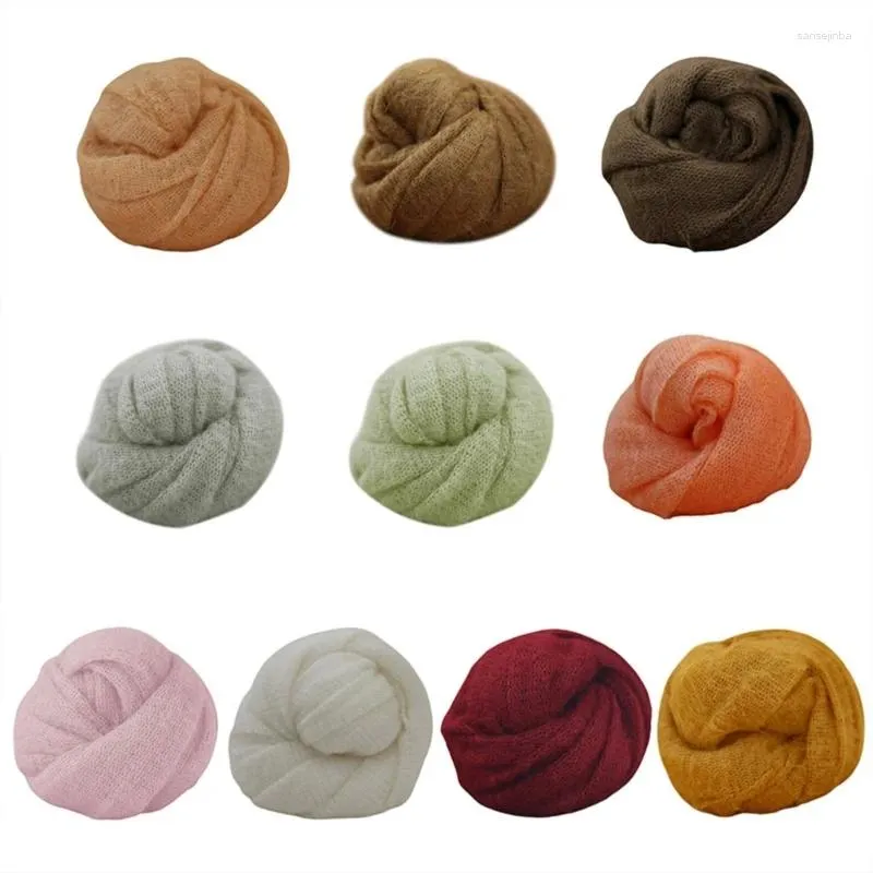 Blankets Baby Pography Props Backdrop Po Shooting Blanket Mohair Receiving Born Elastic