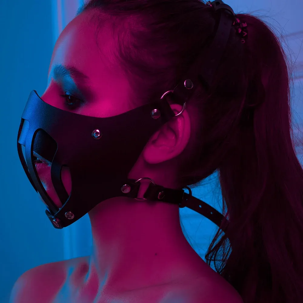 Extasis Mask Sexy Masks: PU Leather Half Face Mask Erotic Cosplay Accessory For Punk ...