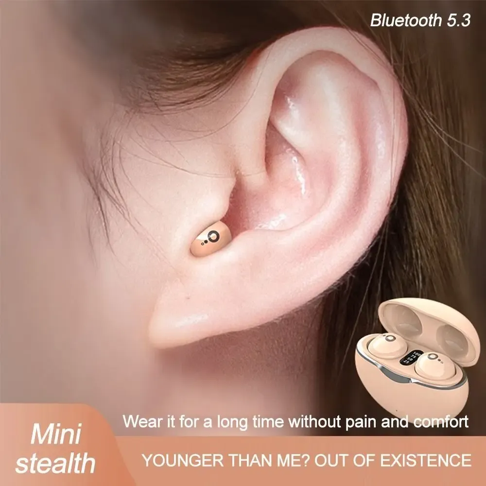 Écouteurs Invisible mini écouteurs Bluetooth 5.3 True Wireless Earphones Gaming HIFI STÉRÉO RÉDUCTION DU BORSE STÉRÉS