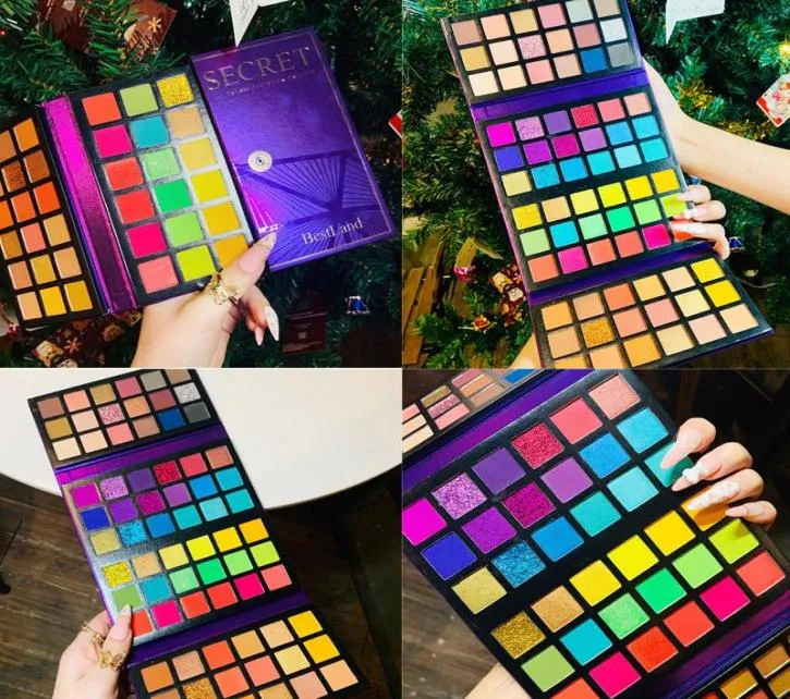 Ny ankomst 72 färger ultra hemlig palett matt glitter ögonskugga palett färgglad ögonskugga neon ögon pigment makeup8717021