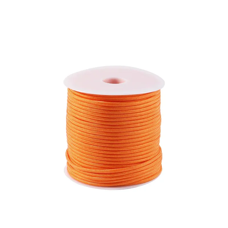 Paracord 9 Core Parachute Rope Tenda da esterno 3mm Orange Orange 50M Polypropilene Rope Paracad