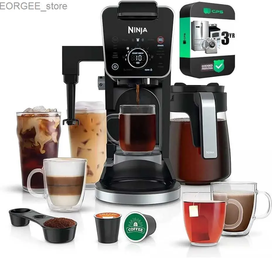 Kaffeställare CFP301 Dualbrew Pro Professional 12 Cup Drip Coffee Machine (uppdaterad) Bunt med 3 år CPS Enhanced Protection Pack Y240403