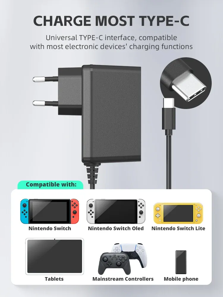 Nintendo Switch Lite Charger Charge Switch With Any Usb C DATA