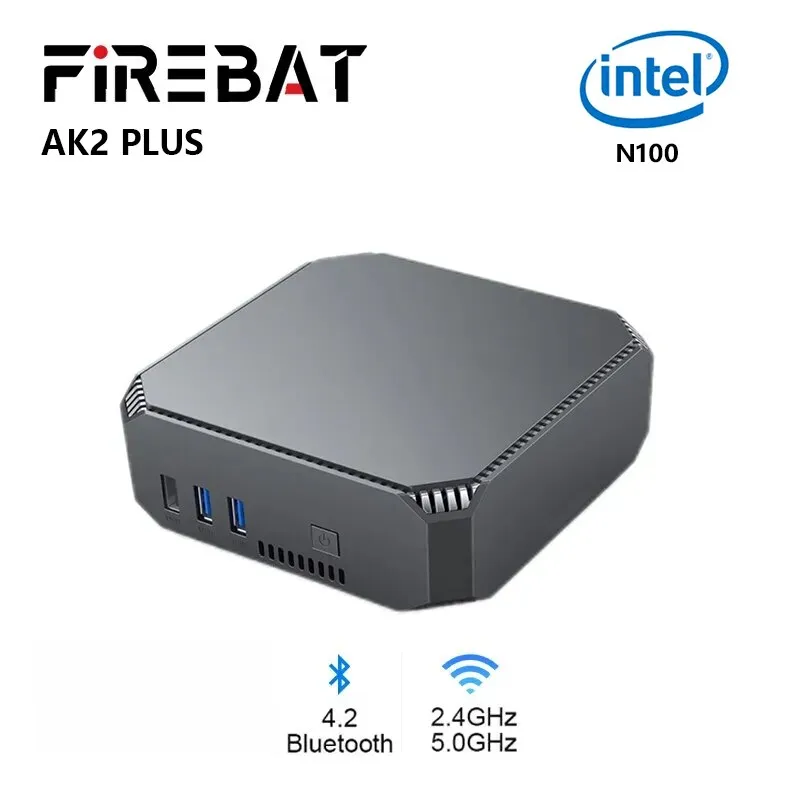 FIREBAT AK2 PLUS Mini PC Intel N100 16GB RAM 512GB Storage Dual