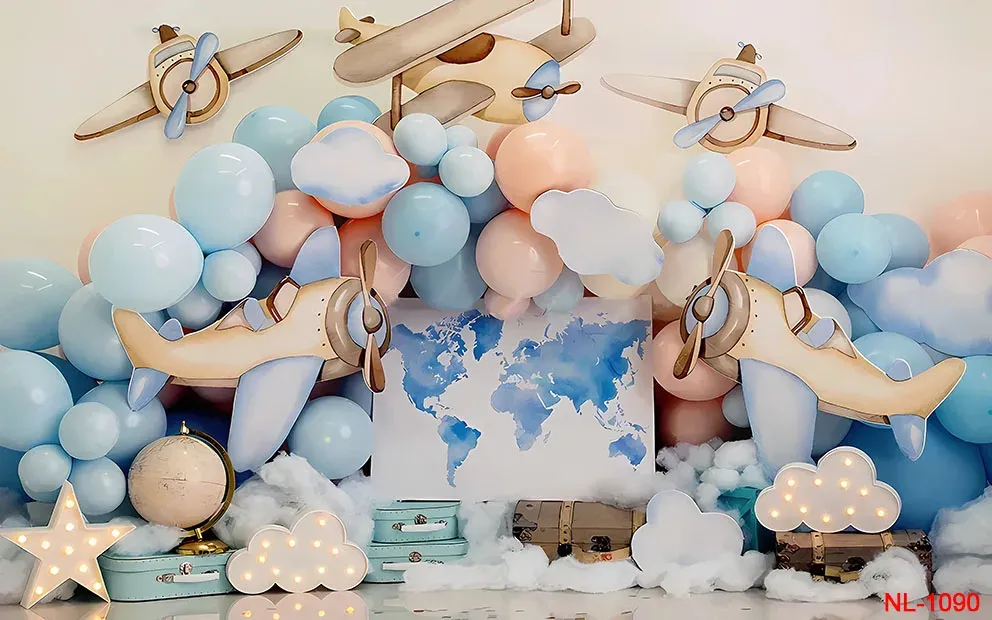 4-Pack Hot Air Balloon Garland Banner – Watercolor Style, 24 Designs | Party Decor | Wedding, Baby Shower, Adventure Theme - View #2