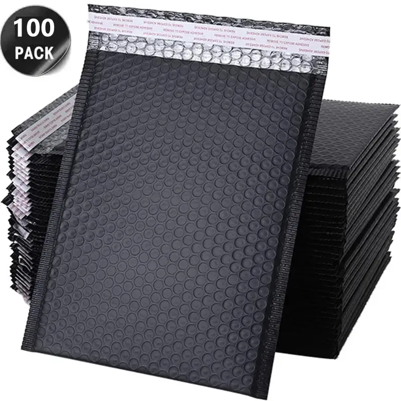 Mailer 100 PCs Black Bubble Mailer Bag Business Supplies Lieferpaket Mailer Wrap gepolstert Mailing -Umschläge Mailer für Verpackungen