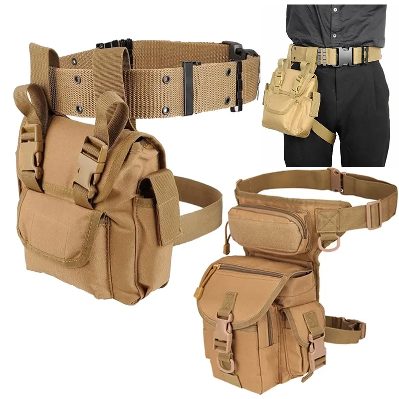 Sacs de Camping armée tactique, sac de jambe tombant, plate-forme de jambe, alpinisme en plein air, pêche, équitation, sac banane, sac de cuisse de sport