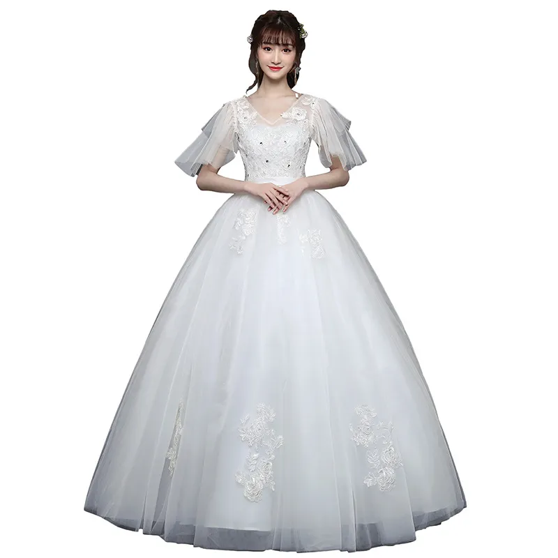 Oversized Wedding Dress Fat mm Summer and Autumn 2024 New Bride Wedding Master Wedding Dress Slim and Simple Shadow Studio Covers Arms