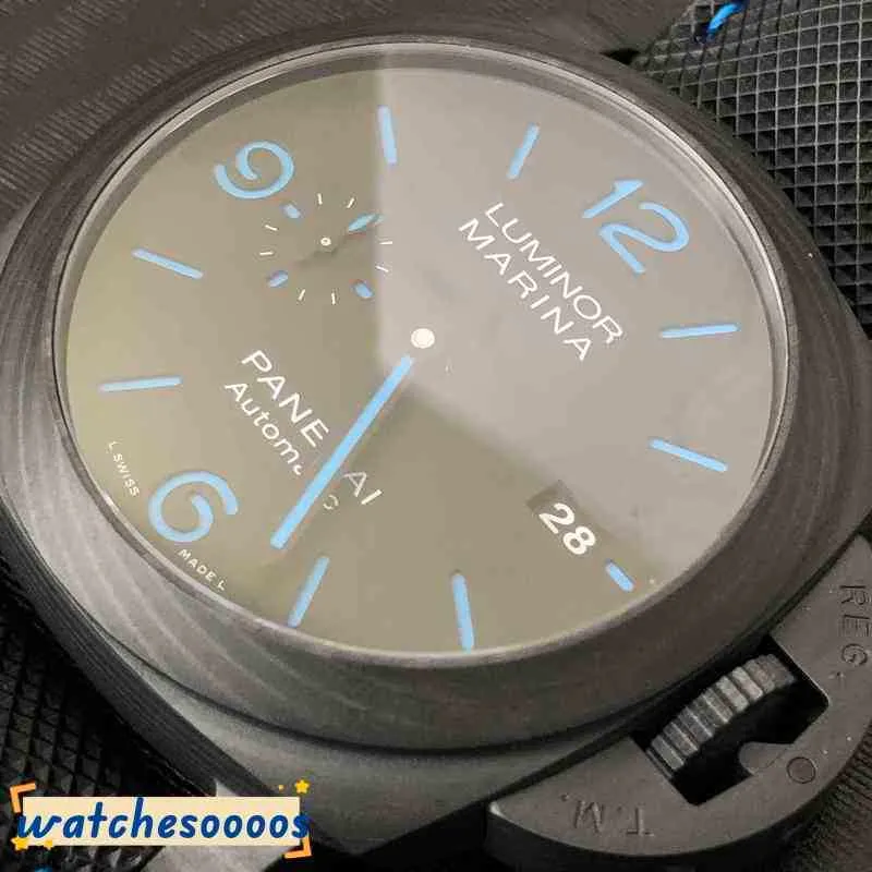 Mode -Männer -Uhren Luxusuhren für mechanische Kohlefaser 44mm PAM01661 Armbanduhr Stil