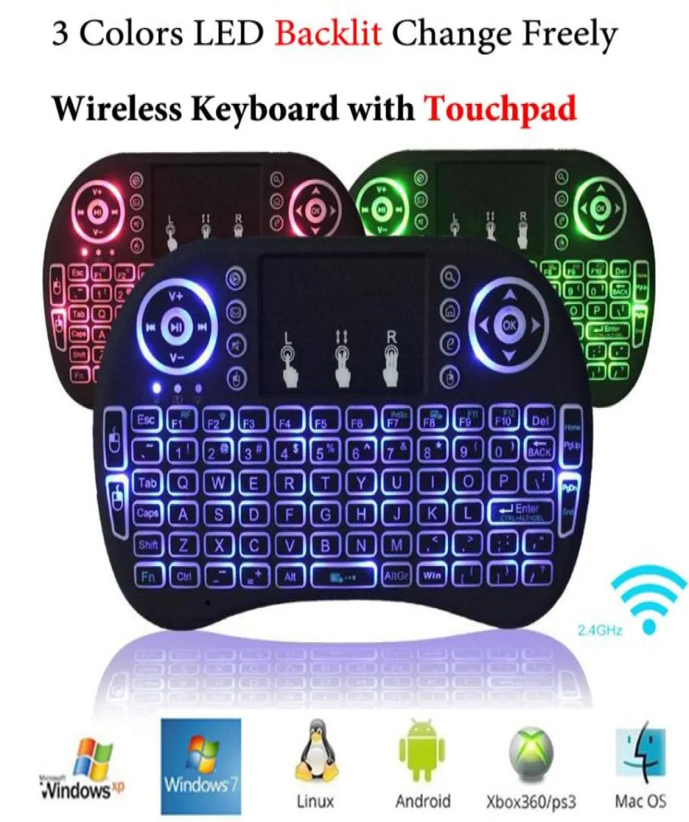 RII I8 Backlight Multitouch Keyboard Multitouch Rii I8 pour MXQ PRO M8S Plus T95 S905 S812 Smart TV Android TV Box PC9785297