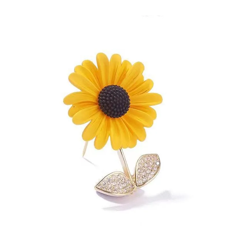 Colorful Daisy Sunflower Brooch Pins - Bohemian Lapel Pins For Women, Metal Enamel Flower Badge - View #10