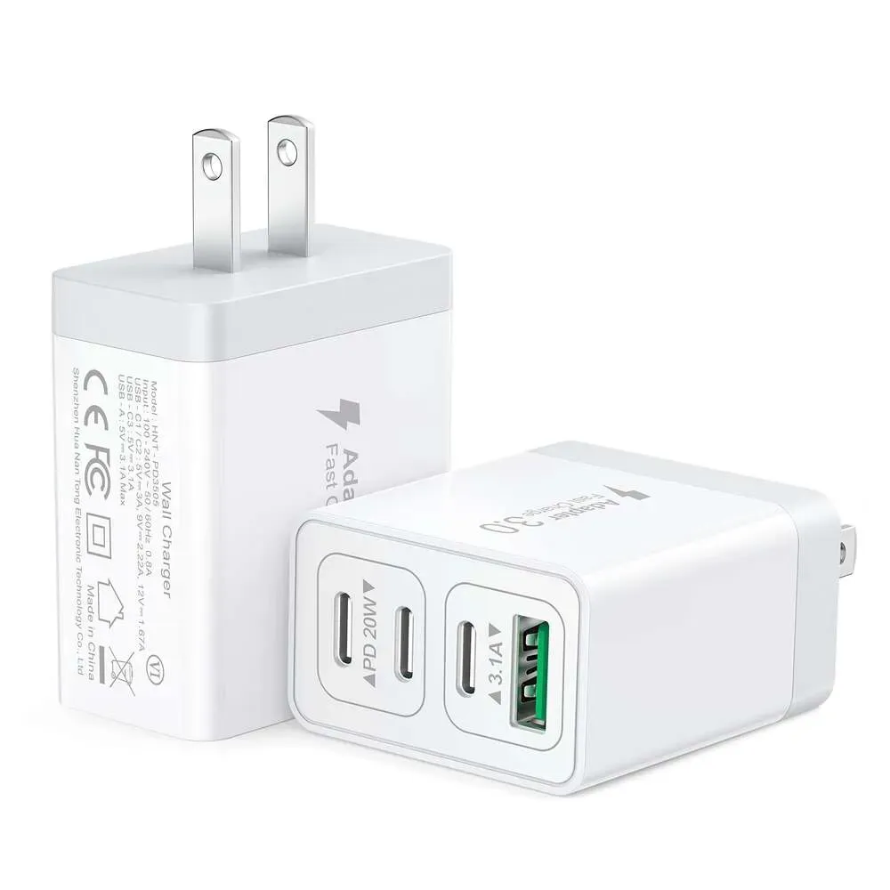 Cell Phone Chargers 40W Usb C Charger Block Dual Pd Qc Wall Plug Adapter Compatible With 15/14/13/12 Ipad Drop Delivery Phones Accesso Otduw