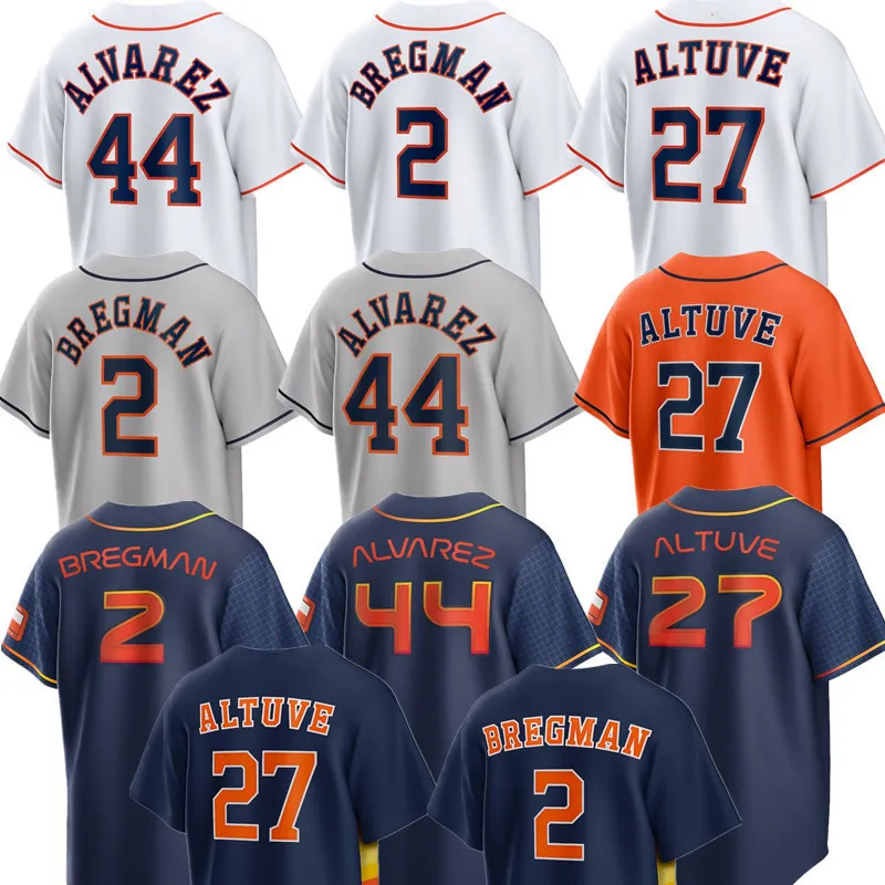 Custom Nolan Ryan Jose Altuve Yordan Alvarez Alex Bregman Kyle Tucker Jeremy Pena Craig Biggio Grae Kessinger Astros Michael Brantley Yainer Diaz Diaz Baseball Jerseys