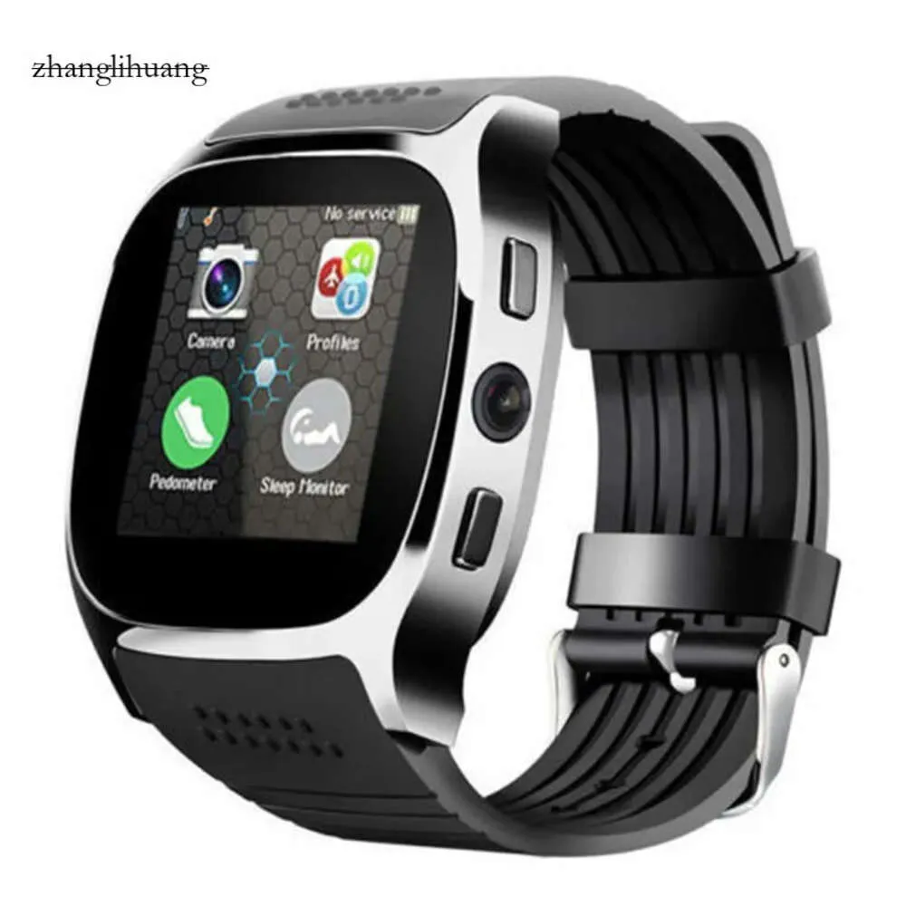 Bluetooth Smart T8 Watches with Camera Phone Mate Sim Card Pidomètre Life étanche pour Android iOS Smartwatch Pack dans la boîte de vente au détail