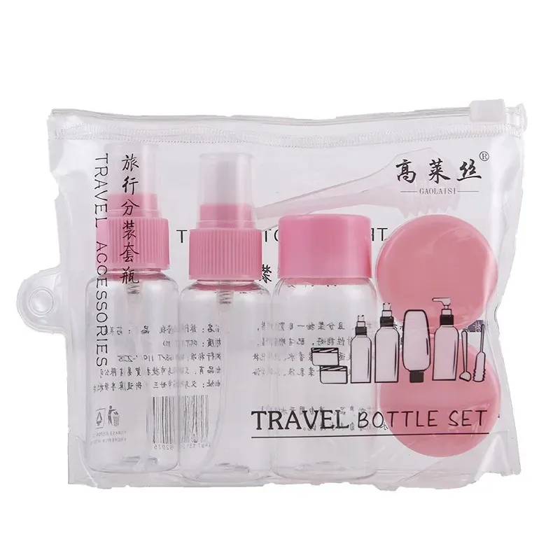NEU 2024 5PC/SET TRAVE MINI Make -up Kosmetische Gesichtscreme -Topfflaschen Plastik Plastik transparent leer Make -up -Behälter Flaschen Reise Accessorie für