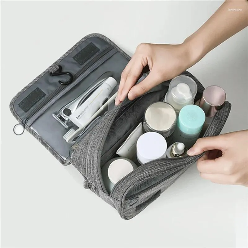 Sacs Duffel Organisateur De Voyage Trousse De Toilette Suspendue Femmes Portable Grande Capacité De Stockage Pliable Séparation Sèche Et Humide Cas Cosmétiques