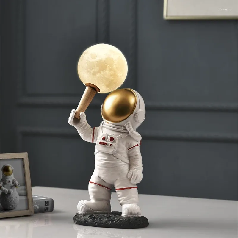 Tafellampen decoratie kleine nachtlamplamp Nordic slaapkamer 3d maan creatieve astronauT