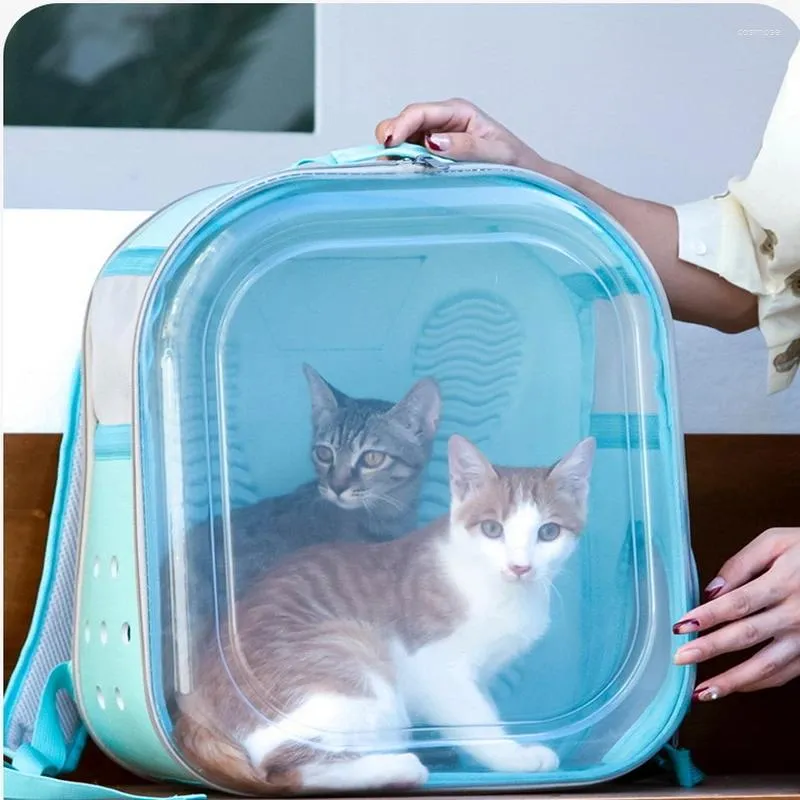 Cat Carriers Dog Bag Pet Foldable Backpack Portable voor het uitgaan van ademende grote ruimte en L5056