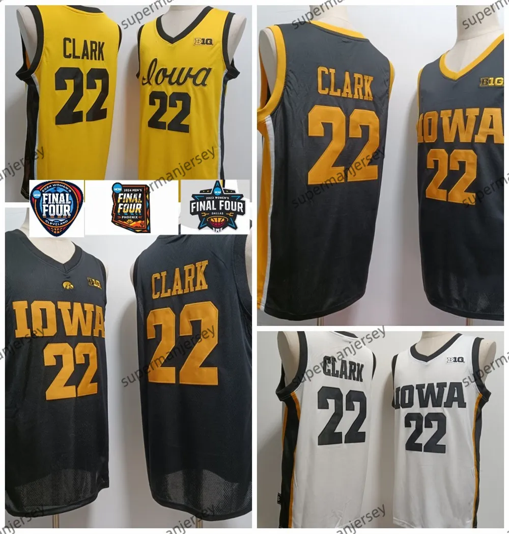 2024 Kvinnor män ungdom final fyra 4 jersey iowa hawkeyes basket ncaa college caitlin clark size s-3xl ny