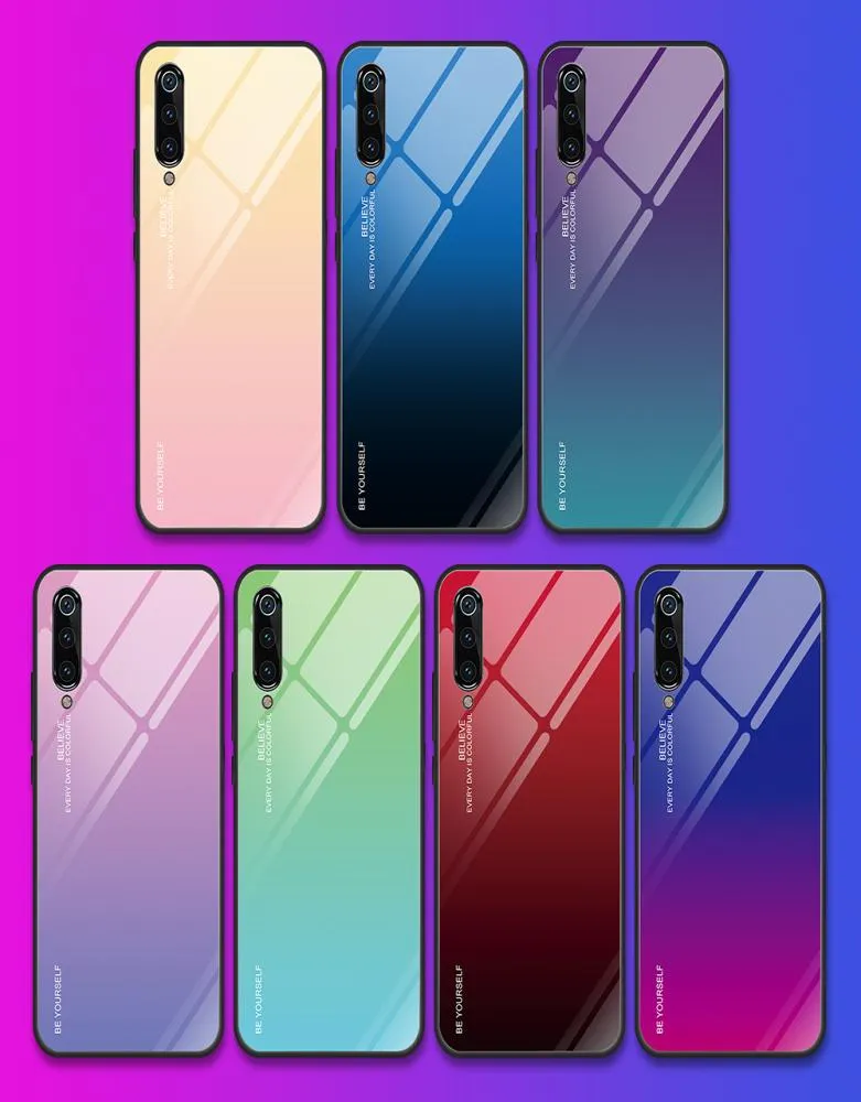 Gradient Glass Telefon Case for Xiaomi Mi 9 Mi9 SE Mi8 8 Lite Max3 Mix3 Mi6 Redmi Note 7 Uwaga 6 Pro Redmi76684328