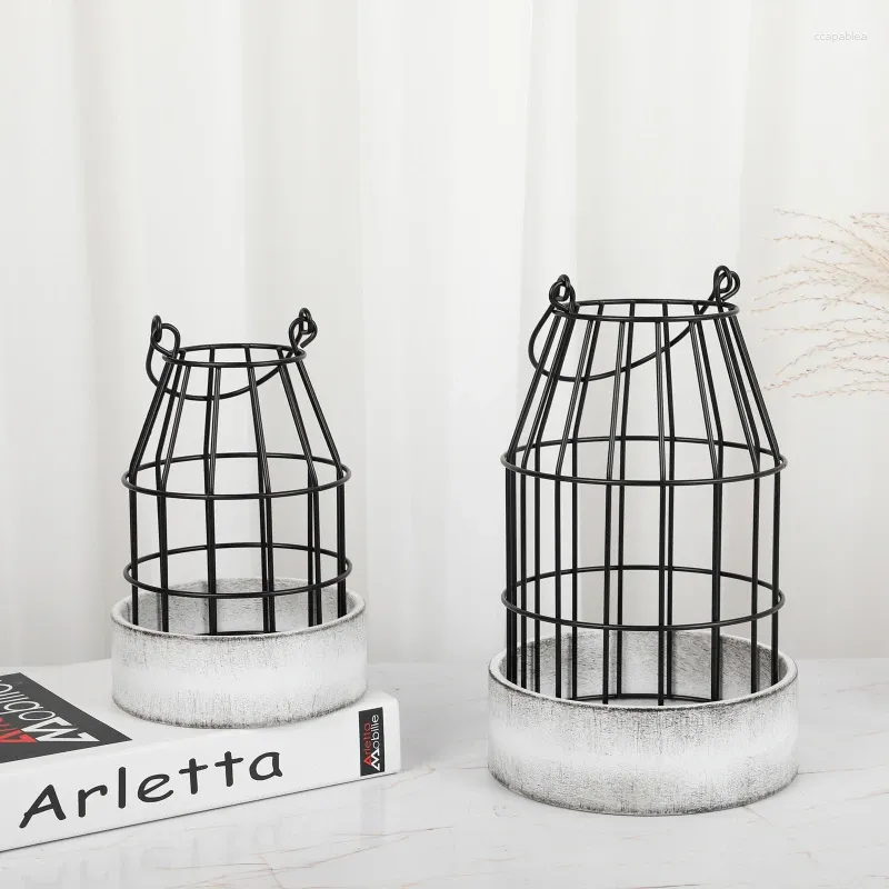 Candlers Retro Metal Holder Iron Black Unique Unique Luxury Halloween Wedding Living Room Artar Portavelas Home Decor