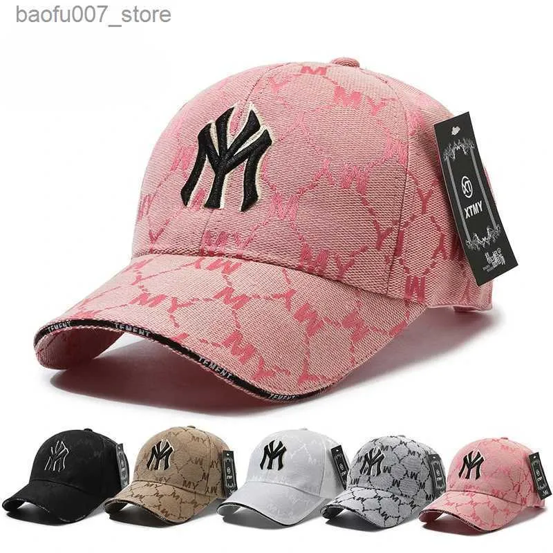 Caps de bola 2024 Primavera Summer inseado Novo bordado Casual Capas de beisebol homens Menas Moda Versátil Marca moderna Hip Hop Street Sun Hatsq240403