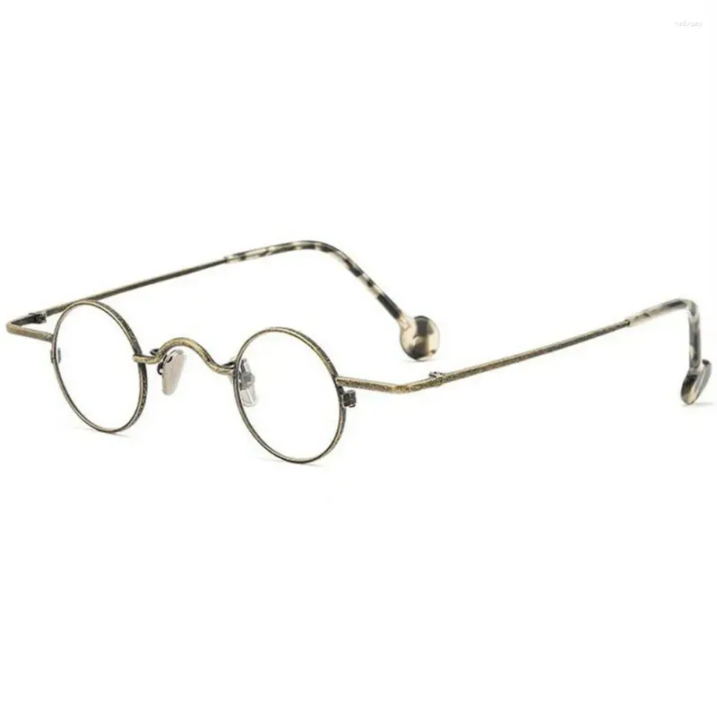 Solglasögon ramar män kvinnor retro glasögon metall små runda glas ramar rx-kapabla recept män myopia kvinnor