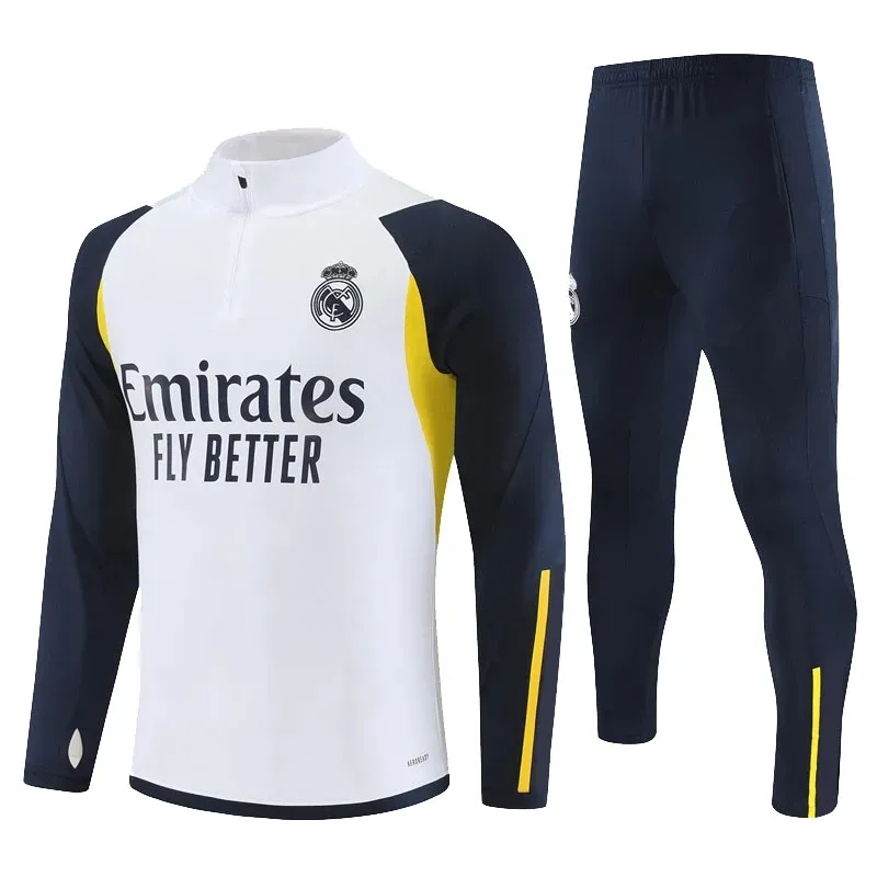 New 24/25 Real Madrids BELLINGHAM VINI JR Soccer Tracksuit Men And Kids 23 24 Football Tracksuit Training Suit Jogging Kit Chandal Futbol Survetement 522