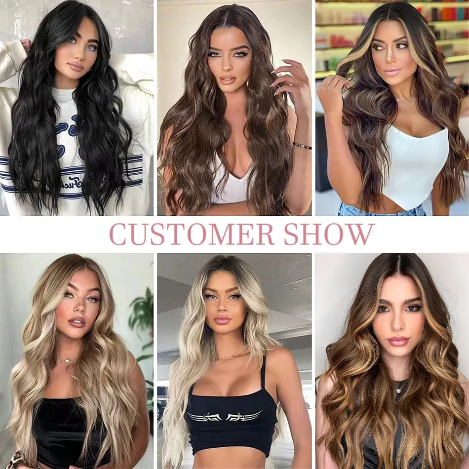 7-Piece Set Clip-In Human Hair Extensions Straight Brazilian  display picture 3