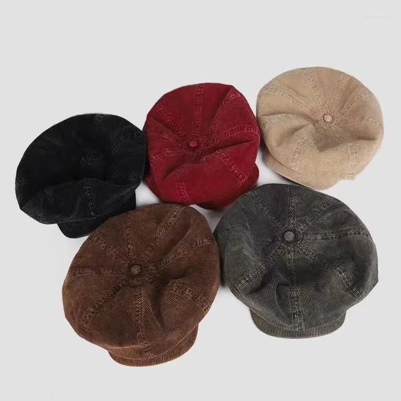 Berets rétro SBoy Caps hommes chapeaux octogonaux