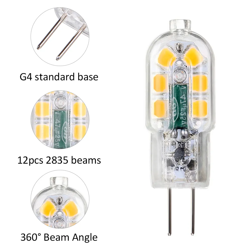 12V DC G4 LED Light Bulb 3W Equivalent To 30W Halogen Shatterproof AC DC Compatible From Ddmydec 11.24 DHgate.Com