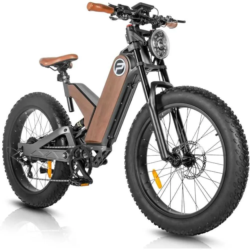 1000W Fat Tire Electric Bike 48V, 20Ah, 32MPH Full Suspension
