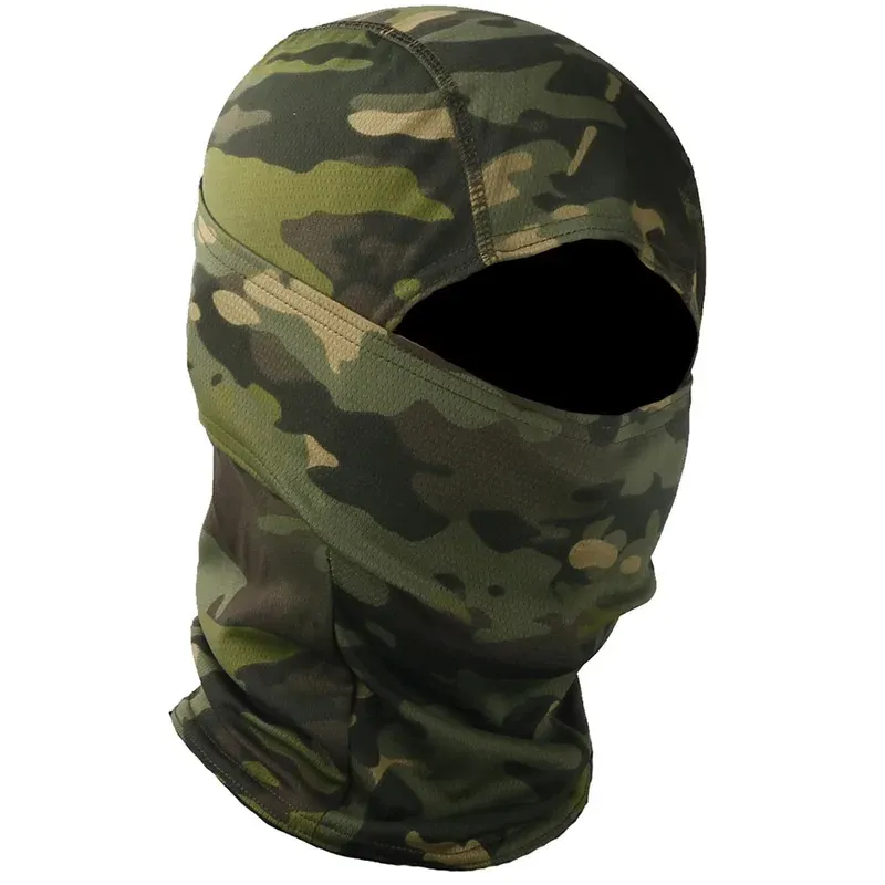 Camouflage Balaclava 3D Face Mask Suit Sniper Tactical Ski Cycling Camouflage Hood Hunting Fishing Headgear Camo Hat Scarf