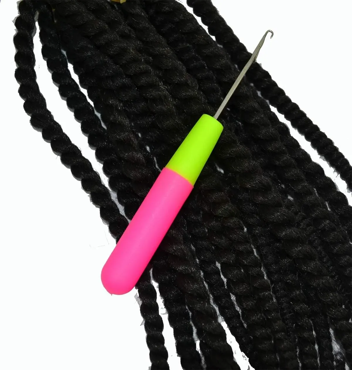 1PCS Latch Hook Crochet Needle Braiding Dread-Lock-Lock Tool pour tisser les extensions de cheveux