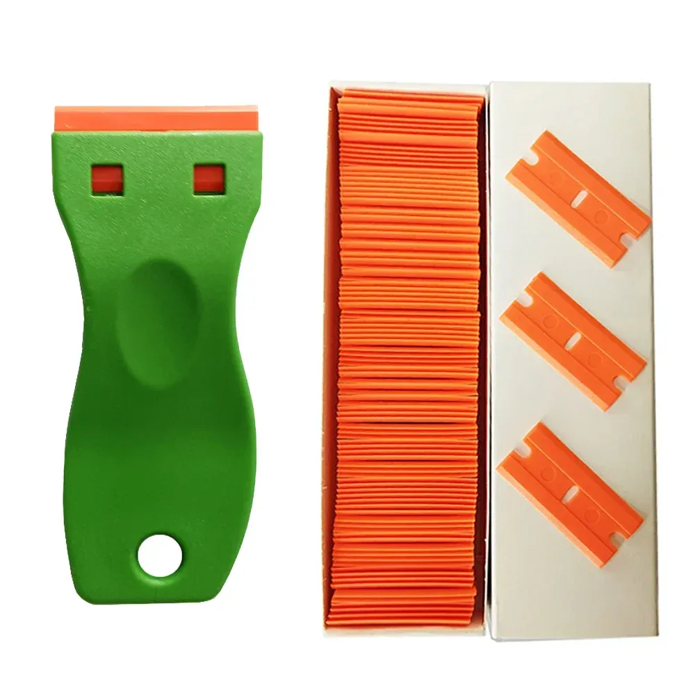 Plastic Cleaning Tools With 5pcs Replaceable Blades For Glass Film Removing Spat