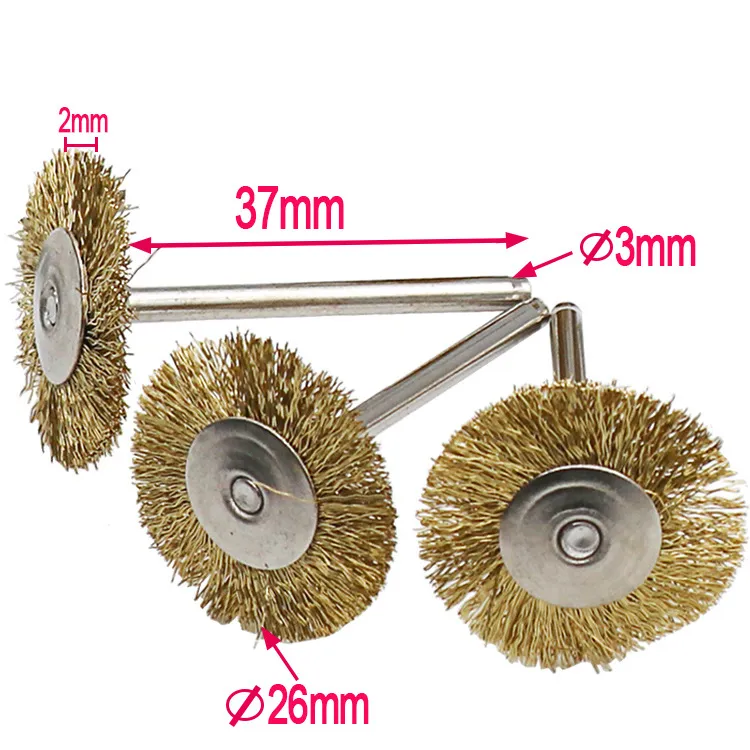 Set 20 Spazzole Ottone Per Dremel - Ruote 25mm, Piatte, 1/8 Shank - Foto 9