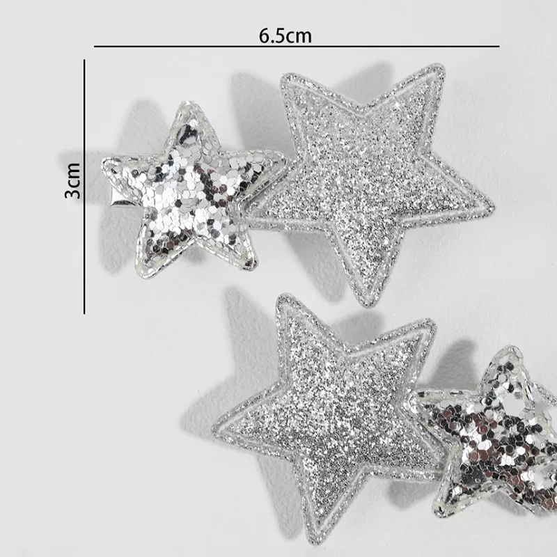 Katie GLITTER star クリップ　ゴールド・シルバー　2個セット Katie GLITTER star クリップ ゴールド・シルバー 2個セット