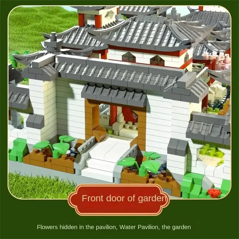 QYEHF Set De 2538 Piezas De Bloques De Construcción – Jardín Clásico De Suzhou, Microbloques De ABS, Modelo De Arquitectura China Con Instrucciones Detalladas, Regalo De Colección