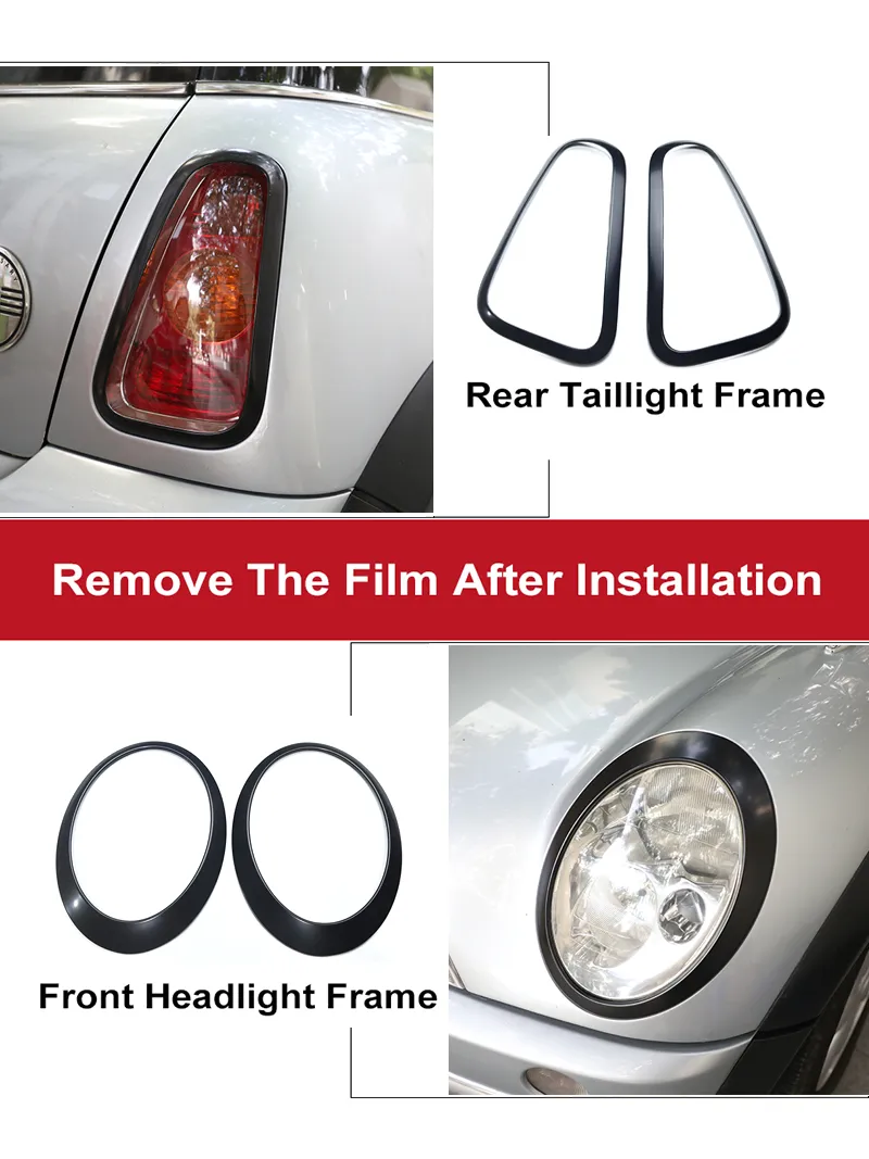 Mini R50 Headlight Eyebrows MINI Cooper S R50 R52 R53 Black Headlight And... From Ddmyhome, $102.28 ...