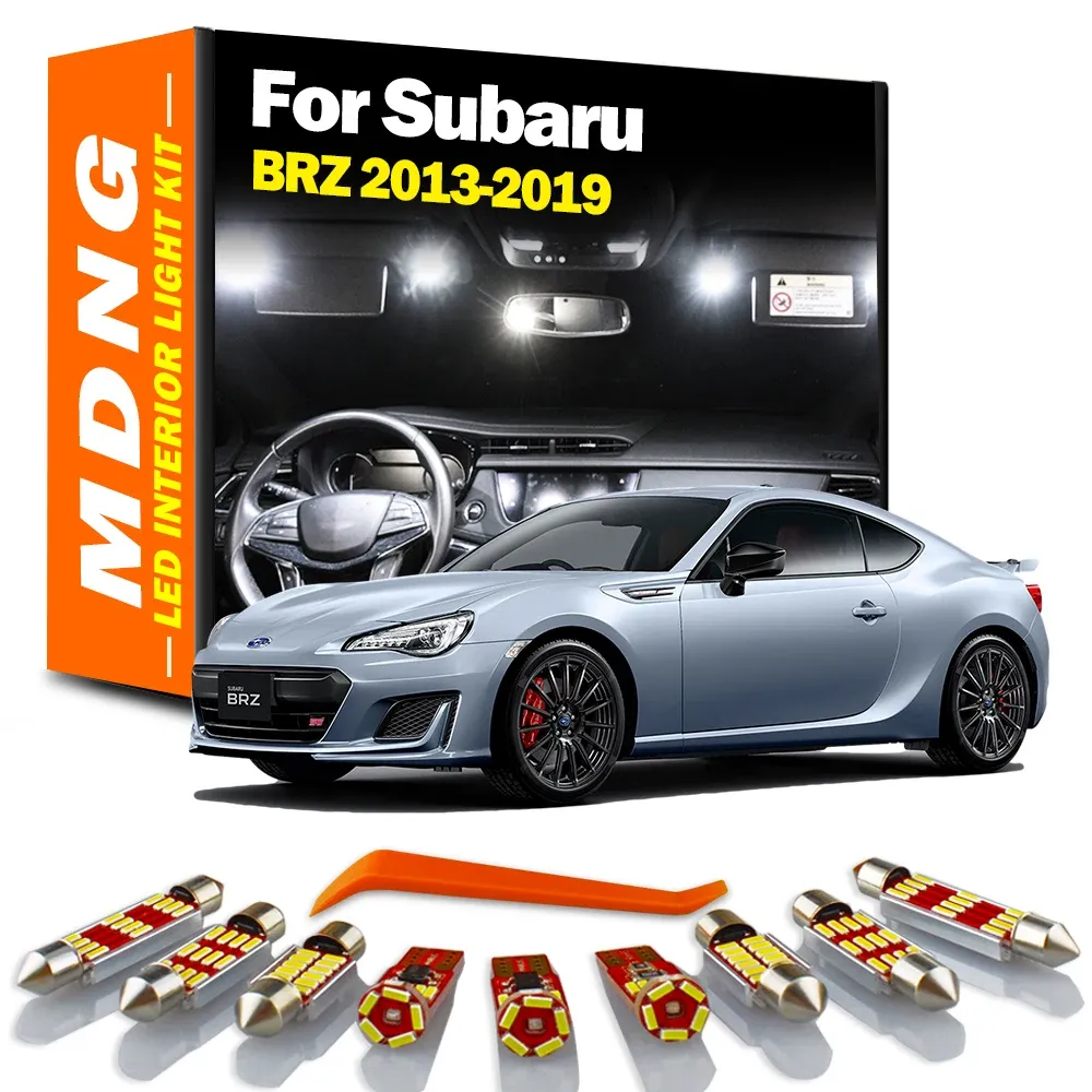 10-Piece Blue LED Interior Light Kit For Subaru BRZ 2013-2019 – Dome Map Door & Tool Included