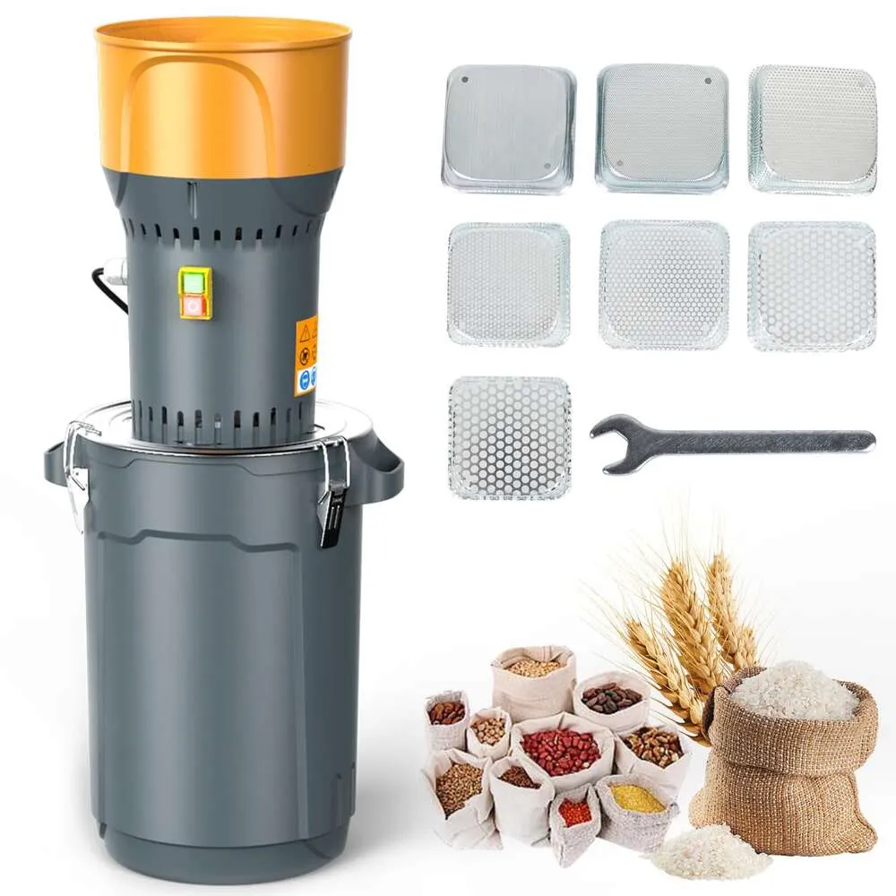 OUYOLAD 25L MOLINO DE MAIZ, FARM HAPITAL ELECTRIC GRIND, adapté à l'alimentation des grains de maïs, broyeur de blé avec 7 écrans de broyage + 1 clé