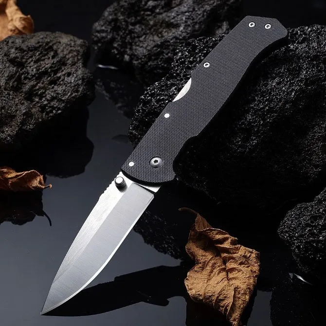 New Arrival H9981 Folding Knife 9Cr13Mov Satin Drop Point Blade G10 Handle Outdoor Camping Hiking Fishing EDC Pocket Folder Knives with Retail Box