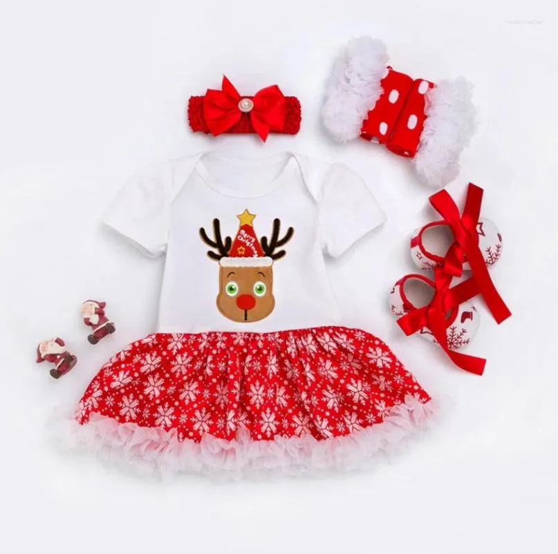 Kleidung Sets Jahre Kinder Tutu Kleid Prinzessin Party Kostüm Kind Baby Weihnachtskleidung Mädchen Strampler Kleinkind Schuhe Outfits